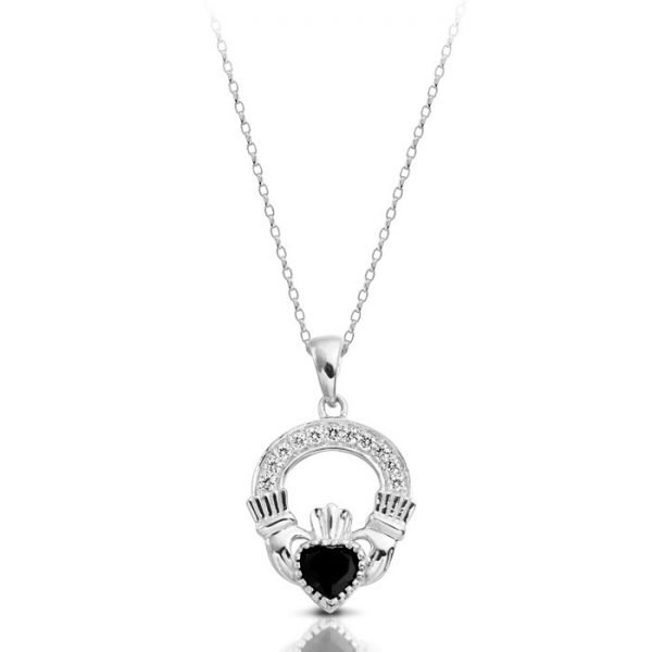 Silver Claddagh Pendant-SP188SCL