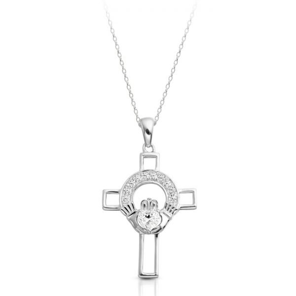 Silver Claddagh Cross-SC125CL