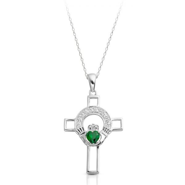 Silver Claddagh Cross-SC125GCL