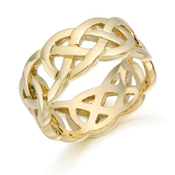 Gold Celtic Wedding Band-1519CL