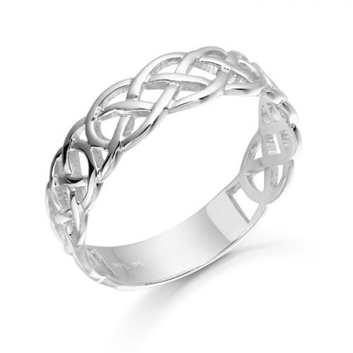 White Gold Celtic Ring