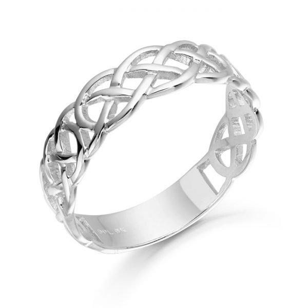 White Gold Celtic Wedding Ring-1500WCL