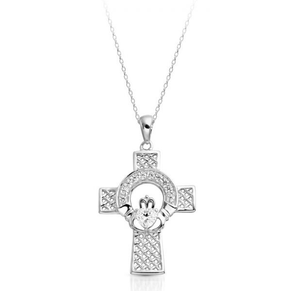 Silver Claddagh Cross-SC126CL