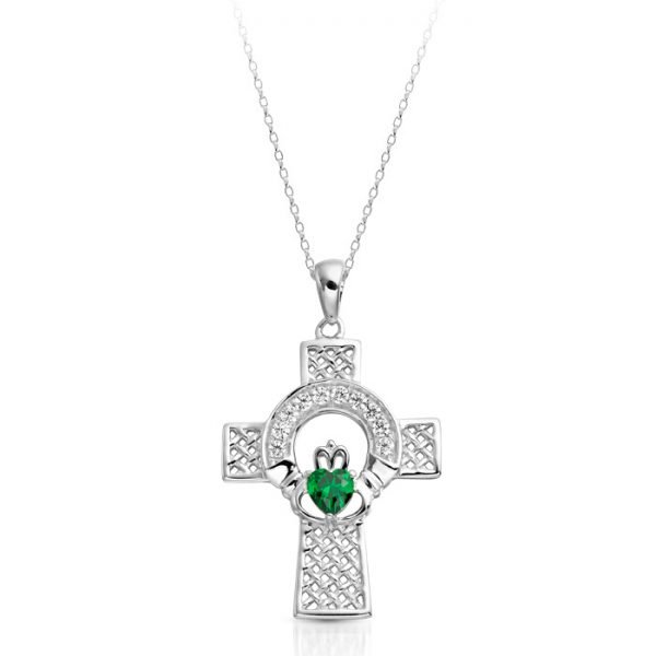 Silver Claddagh Cross-SC126GCL