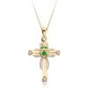 Yellow Yellow Gold Claddagh Cross Pendant