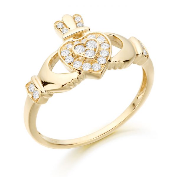 9ct Gold Ladies Claddagh Ring - CL9