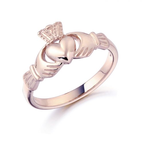 9ct Rose Gold Claddagh Ring - CL8RCL