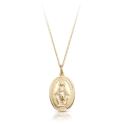 9ct Gold Miraculous Medal Pendant-MM14CL