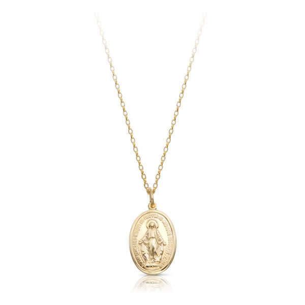 9K Gold Miraculous Medal-MM15CL