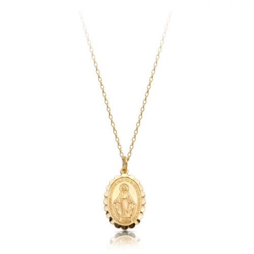 9ct Gold Miraculous Medal Pendant-MM16CL