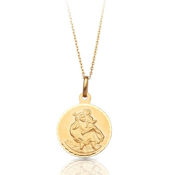 9ct Gold Saint Christopher Medal - J39CL