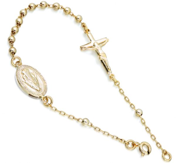 9ct Gold Rosary Bead Bracelet - RBB2CL