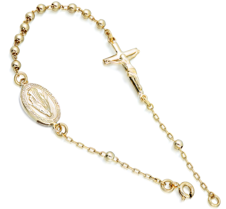 15 Pieces gold Rosary Bracelet Bulk Baptism Favor India  Ubuy