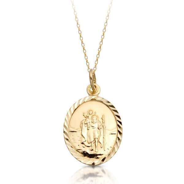 9ct Gold Saint Christopher Medal - ST2CL