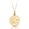 9ct Gold St Christopher Medal Pendant-ST3CL