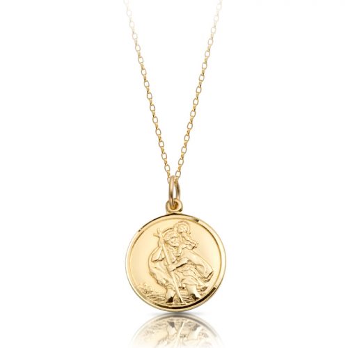 9ct Gold Saint Christopher Medal Pendant - ST4CL