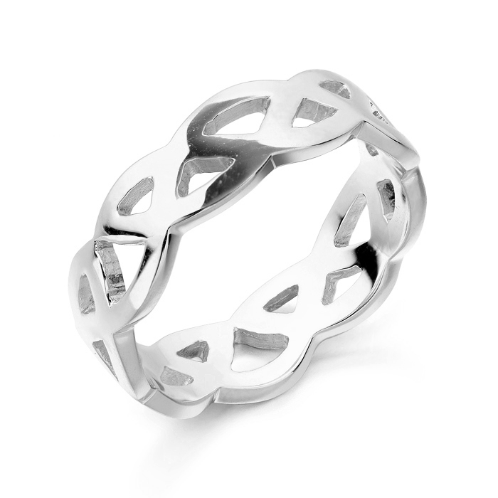 Silver Celtic Wedding Ring-S1518CL