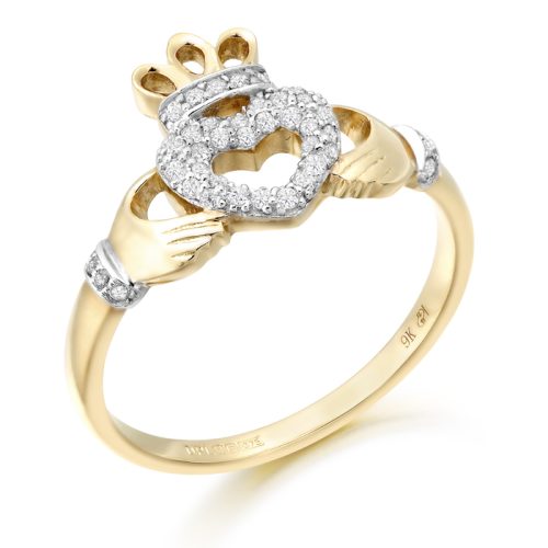 9ct Gold Claddagh Ring-CL52CL
