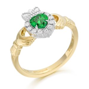 Diamond Claddagh Ring-CLDIA5CL