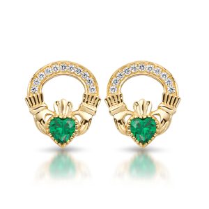 Claddagh Earrings-E188GCL