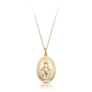 9K Gold Miraculous Medal-MM14CL