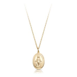 9K Gold Miraculous Medal-MM15CL