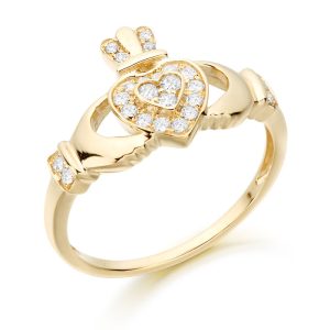 9ct Gold Ladies Claddagh Ring - CL9