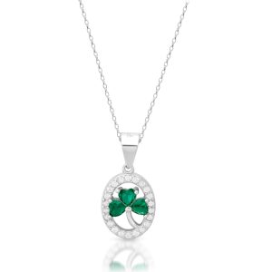 Silver Shamrock Pendant-SP96CL