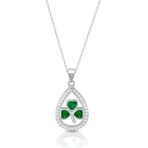 Silver Shamrock Pendant-SP99CL