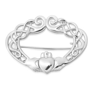 Silver Claddagh Brooch-SBR01CL