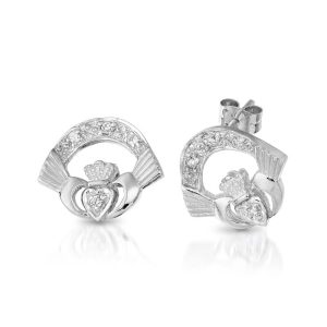 Claddagh Earrings-CLEWCZCL