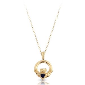 Gold Claddagh Pendant-P130SCL