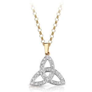 Trinity Knot CZ Celtic Pendant-P06CL