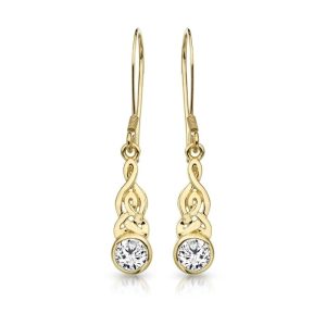 Gold Celtic Earrings-E036CL