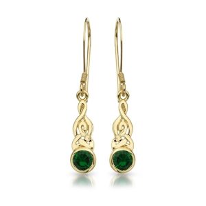 Gold Celtic Earrings-E036GCL