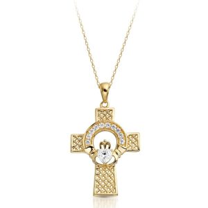 Gold Claddagh Cross-C126CL