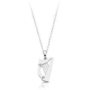 Silver Harp Pendant-SP022CL