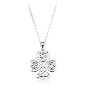 Silver Shamrock Pendant-SP032CL