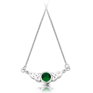 Silver Celtic Necklace-SP036GCL