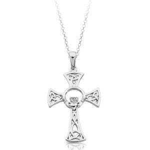 Silver Claddagh Cross-SC03CL