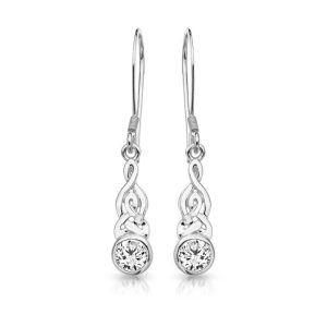 Silver Celtic Earrings-SE036CL