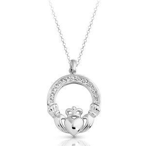 Silver Claddagh Pendant-SP014CL