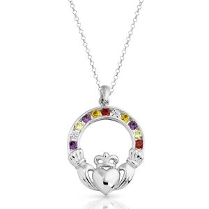 Silver Claddagh Pendant-SP014MCL