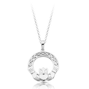 Silver Claddagh Pendant-SP025CL