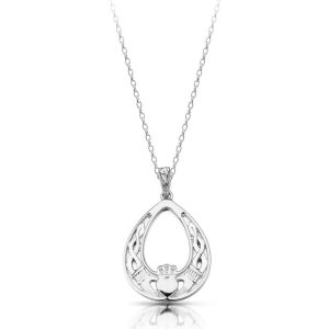 Silver Claddagh Pendant-SP031CL