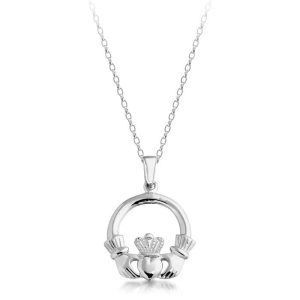 Silver Claddagh Pendant-SP04CL
