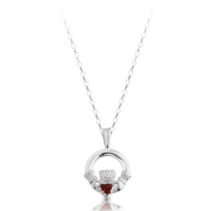 Silver Claddagh Pendant-SP130GCL