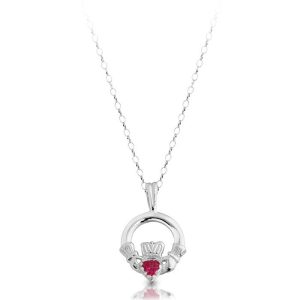 Silver Claddagh Pendant-SP130RCL