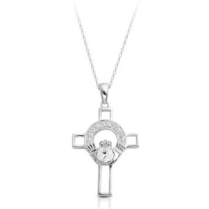 Silver Claddagh Cross-SC125CL