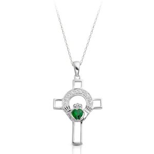 Silver Claddagh Cross-SC125GCL